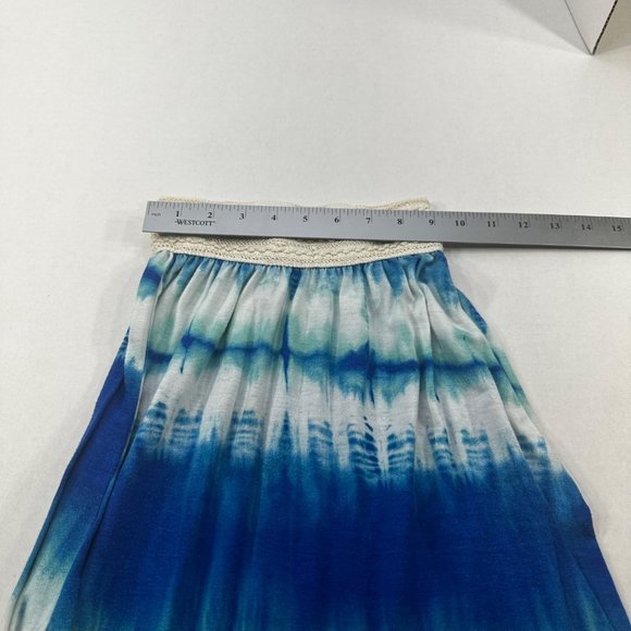 Btween Girl's Size 12 Skirt Hi Low Two Snags On Waistband Tie Die Blue Preowned - Picture 5 of 10